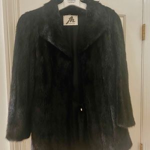 Beautiful, EUC black mink coat, size 12